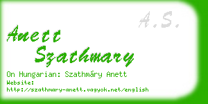 anett szathmary business card