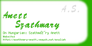 anett szathmary business card